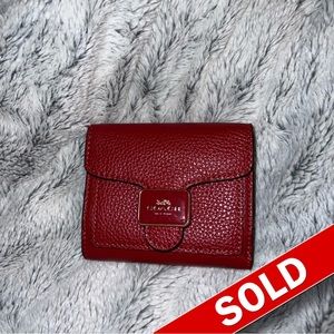 SOLD NEW Coach Small Red Pepper Wallet 16% OFF